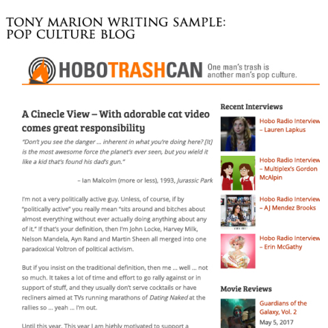 Pop Culture Blog